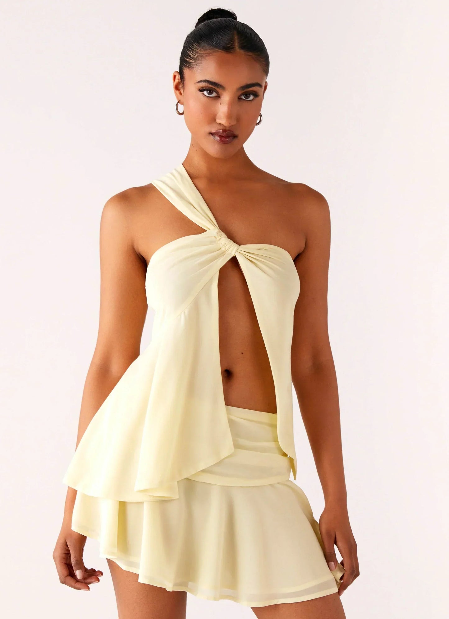 Delight Me Low Rise Mini Skirt - Yellow