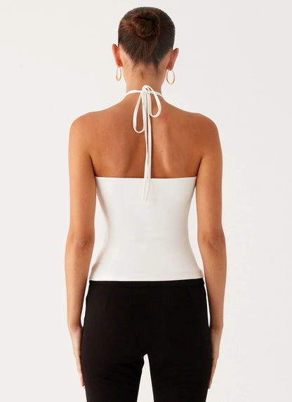 Good Thing Halter Top - White