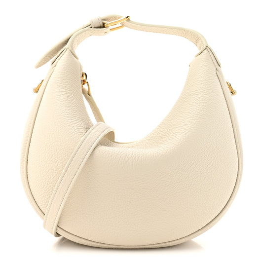 Supple Grained Calfskin Teen Lulu Shoulder Bag Rice