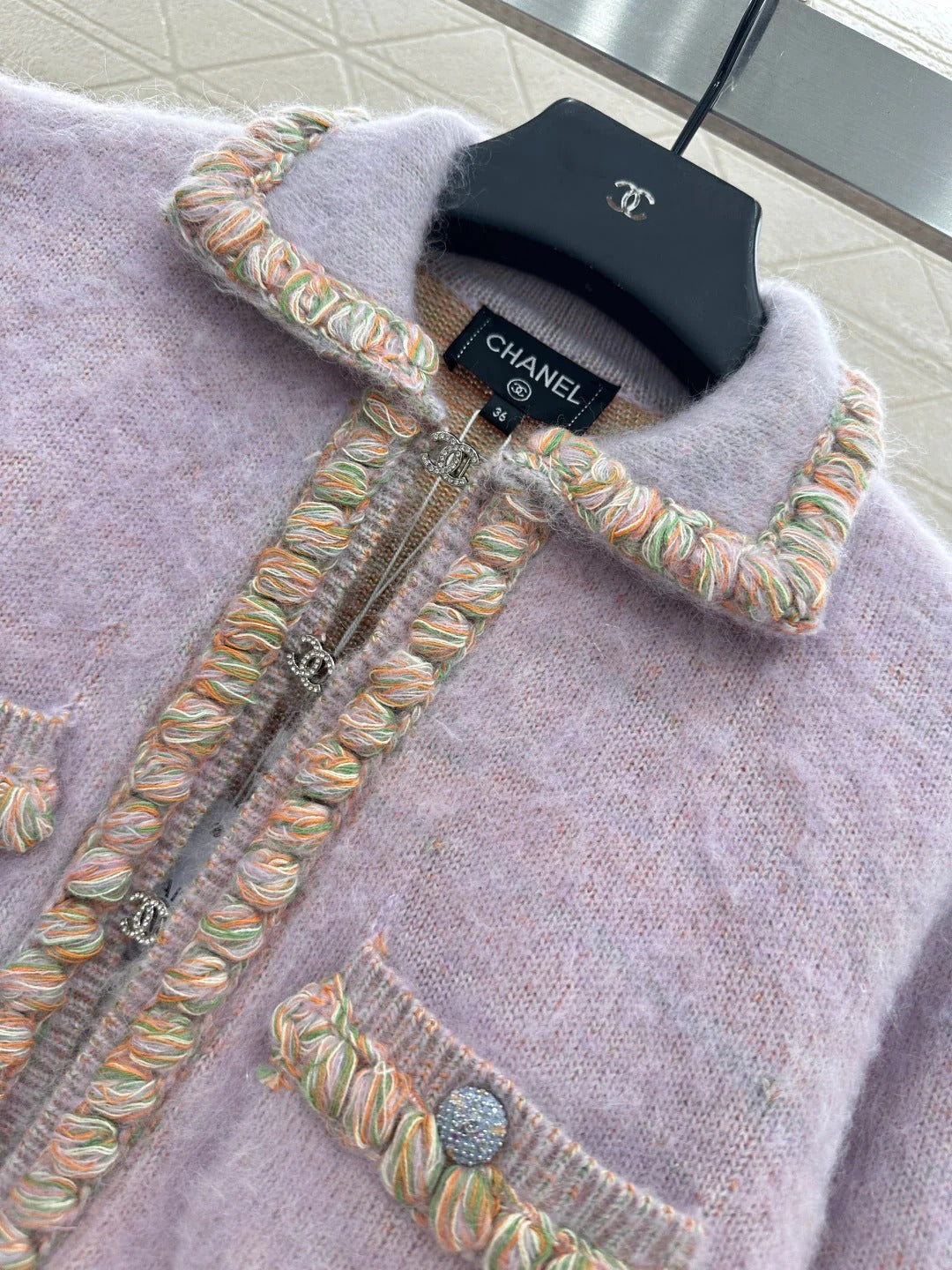 CHANEL 25S CABLE-TRIM CARDIGAN STYLE 116