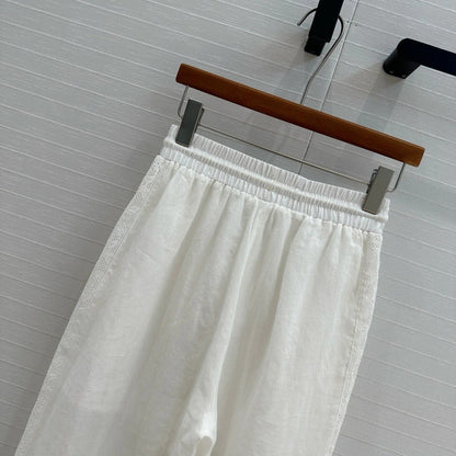 ZIMMERMANN LINEN LACE PANTS 276101