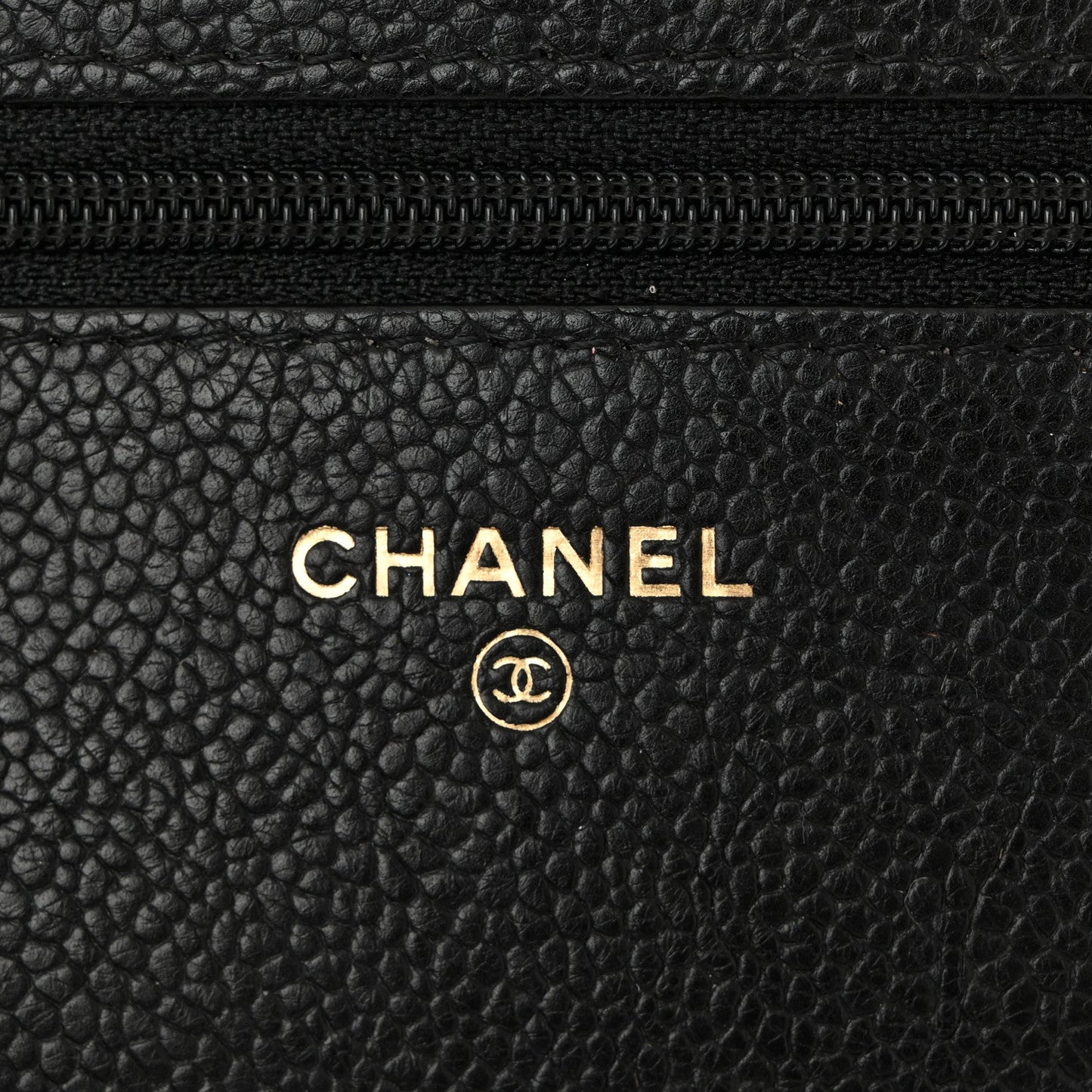 Caviar Quilted Boy Wallet On Chain WOC Black