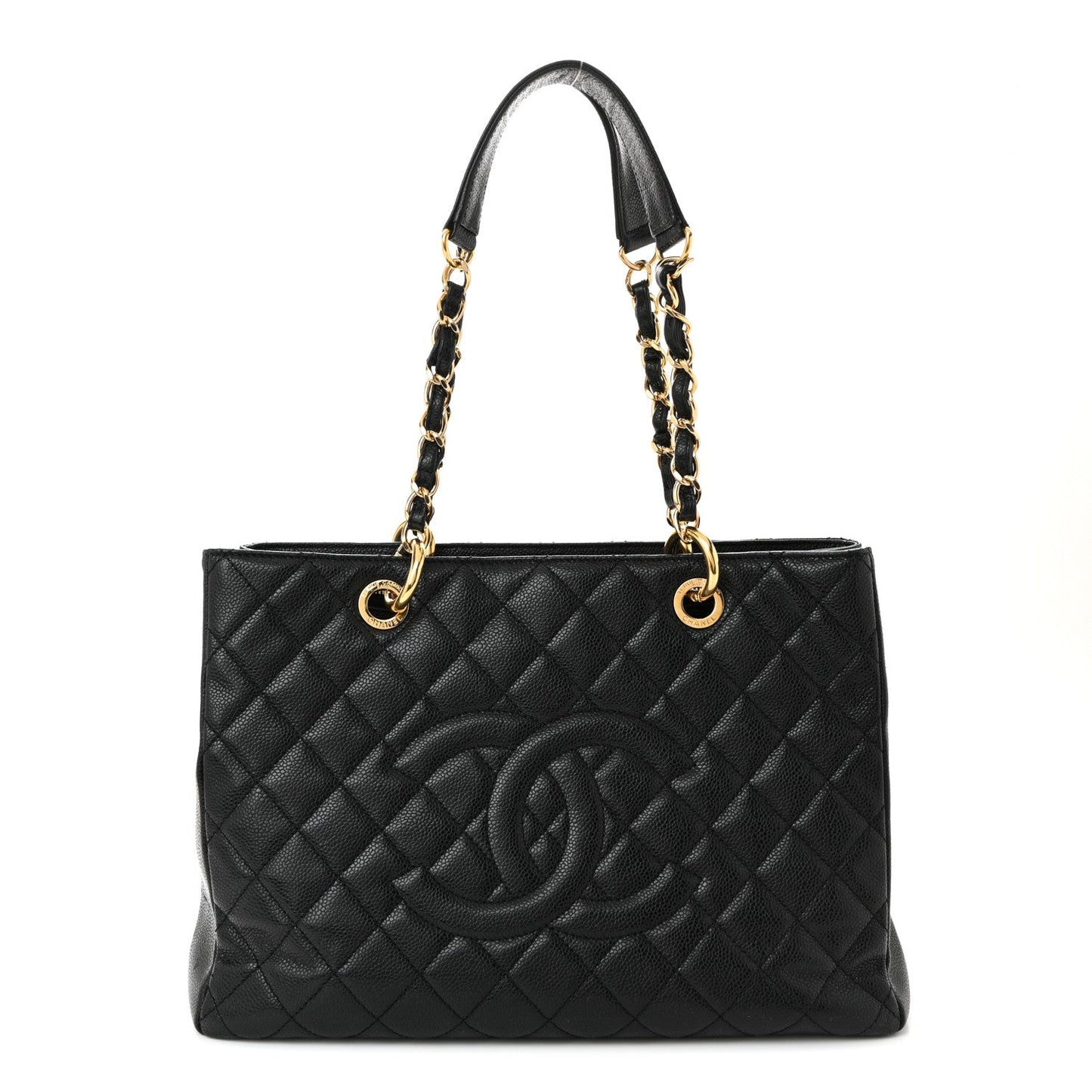 Caviar Quilted Grand Shopping Tote GST Black
