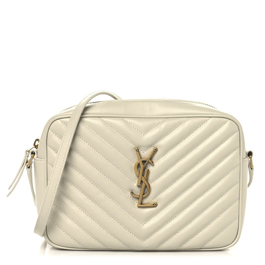 Calfskin Matelasse Monogram Lou Camera Bag Crema Soft