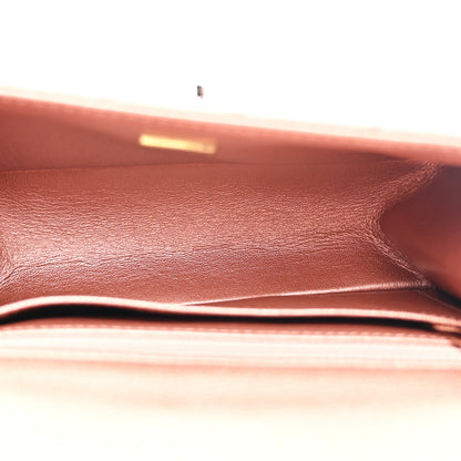 Metallic Grained Calfskin Quilted 2.55 Reissue Mini Flap Copper Pink