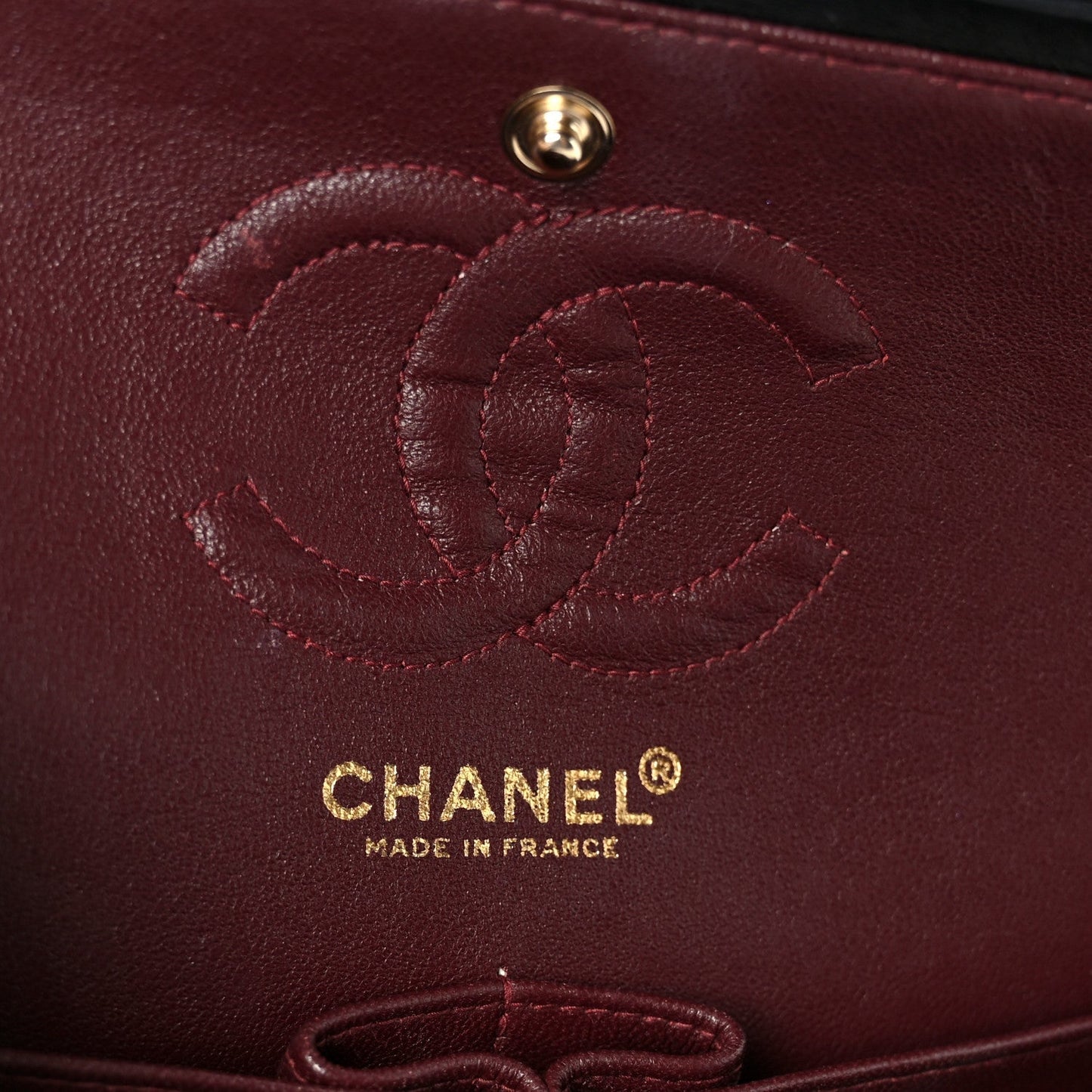 Lambskin Quilted Small Double Flap Black