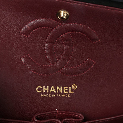 Lambskin Quilted Small Double Flap Black