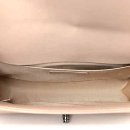 Caviar Quilted Medium Boy Flap Beige