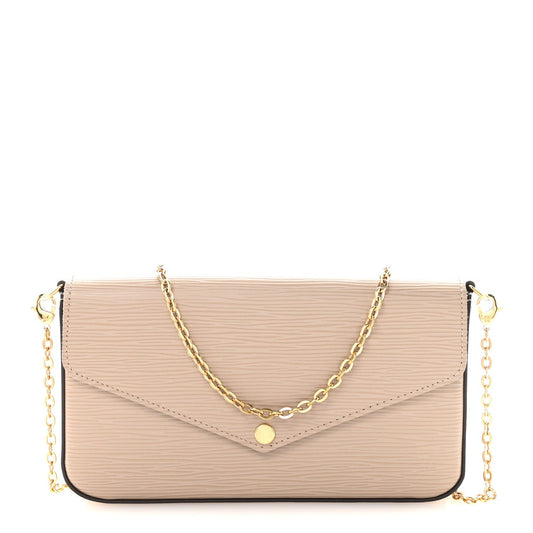 Epi Felicie Pochette Chain Wallet Galet
