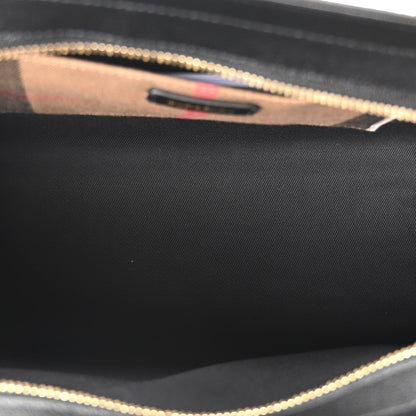 Calfskin Mega Check Small Banwell Tote Black