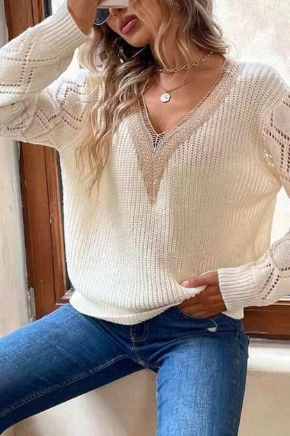 Suéter de punto holgado e informal para mujer.
