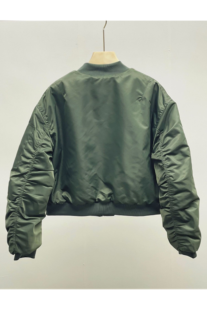 Chaqueta de piloto informal de algodón suelta 