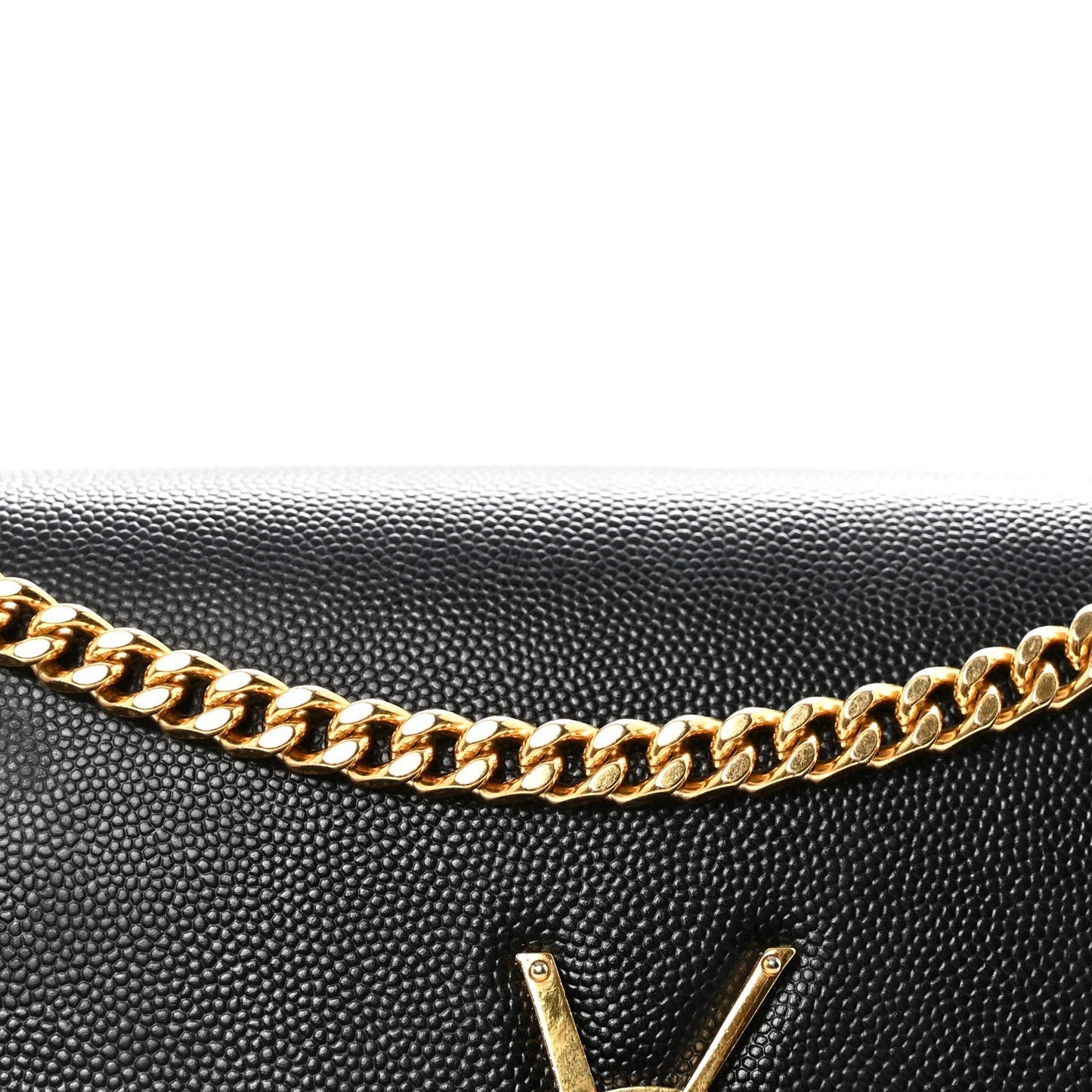 Grain De Poudre Medium Classic Monogram Kate Satchel Black