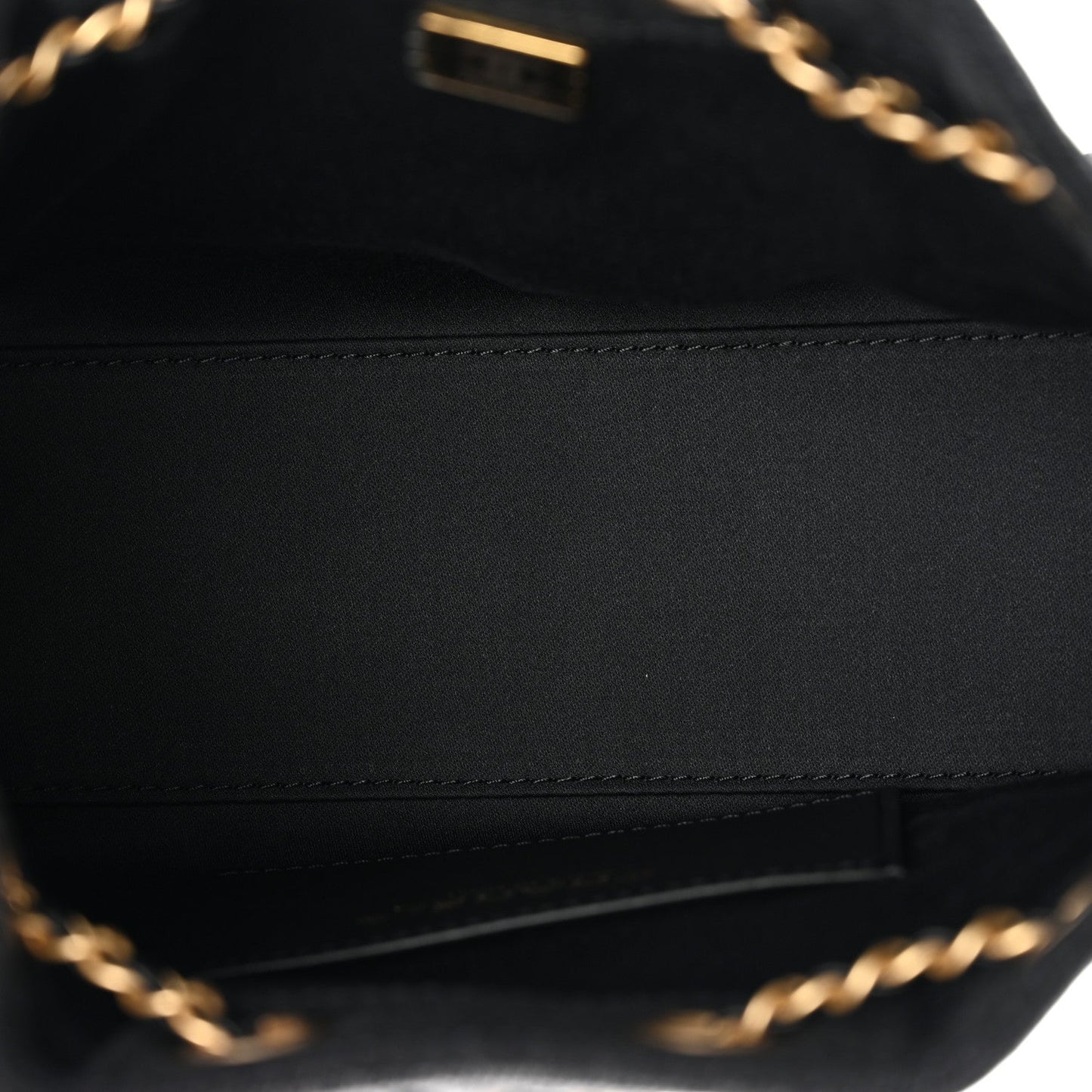 Washed Denim Quilted Mini Chanel 25 Handbag Black