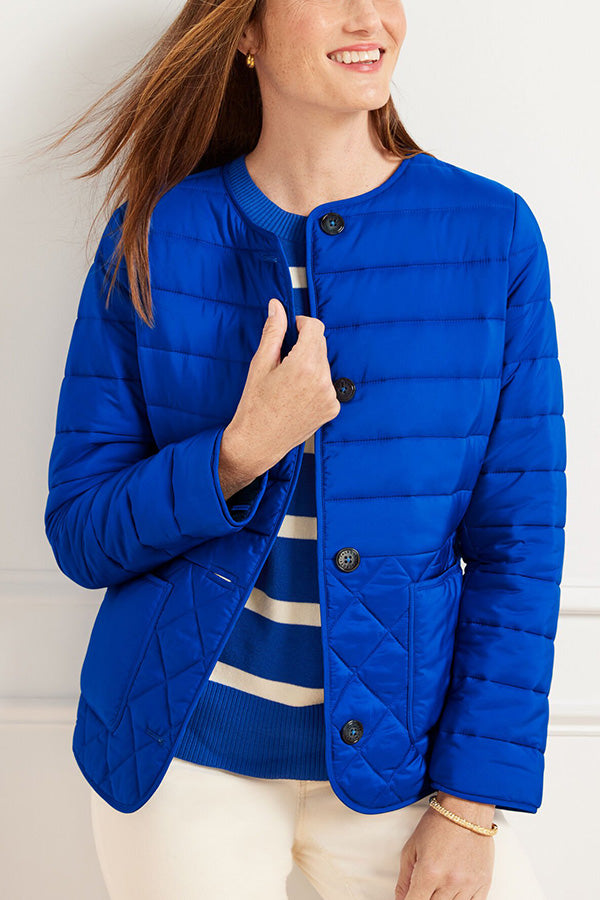 CHAQUETA ACOLCHADA SIN CUELLO