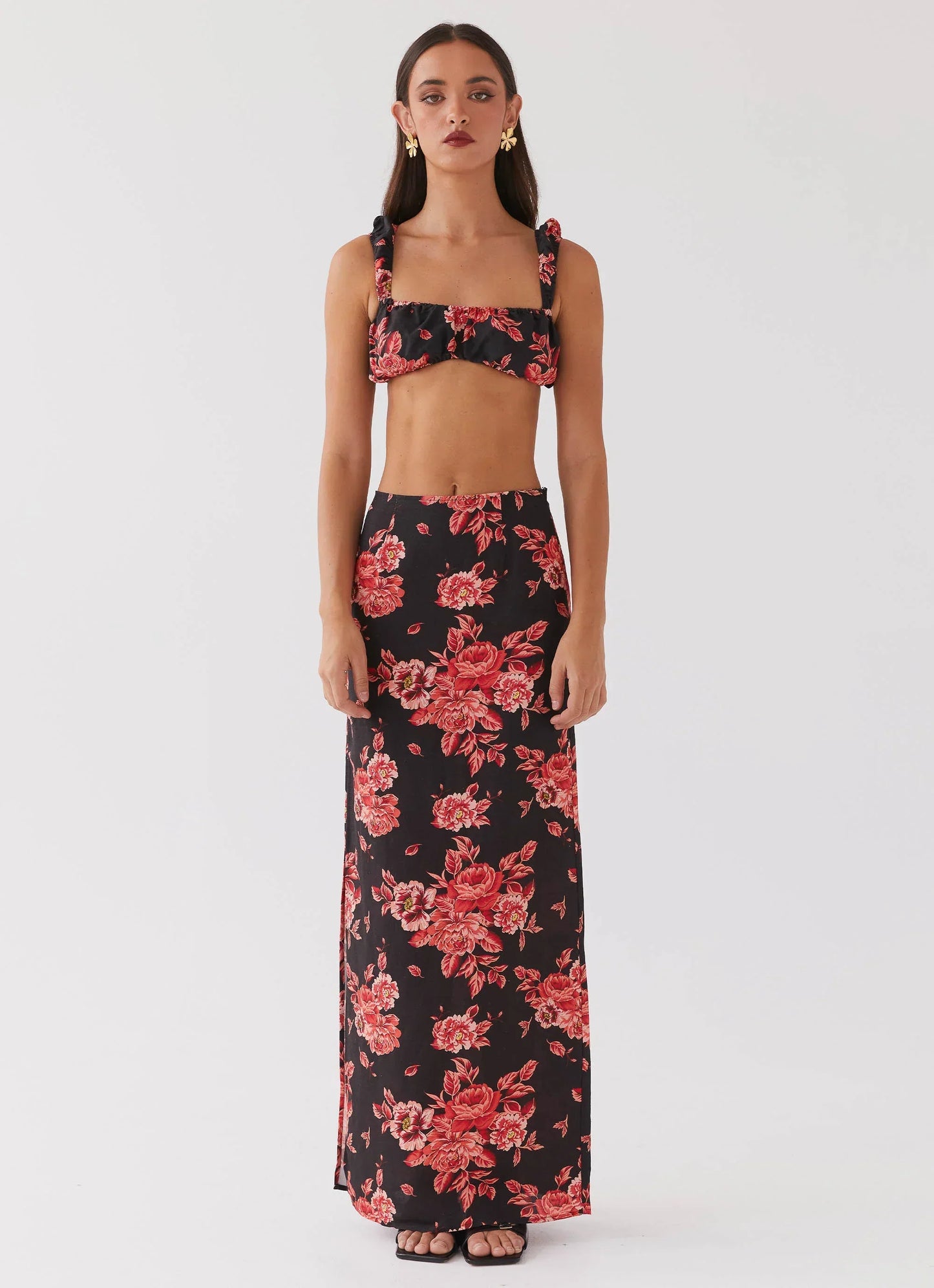 Valencia Villa Bralet Top - Midnight Rosa