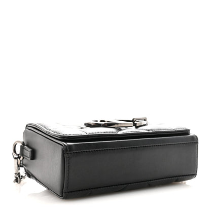 Lambskin Maxi Cannage Small 30 Montaigne Chain Top Handle Bag Black