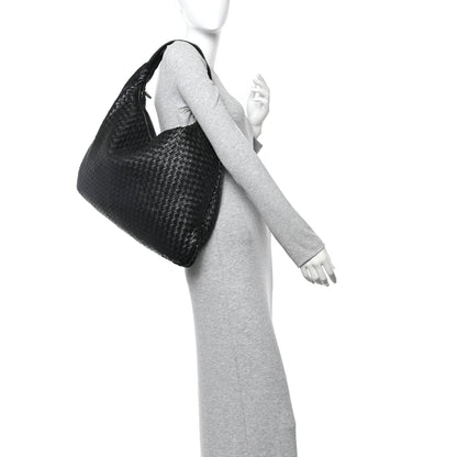Nappa Intrecciato Maxi Veneta Hobo Black