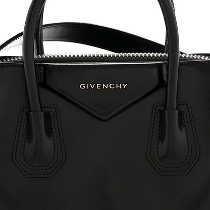 Shiny Lord Calfskin Small Antigona Black