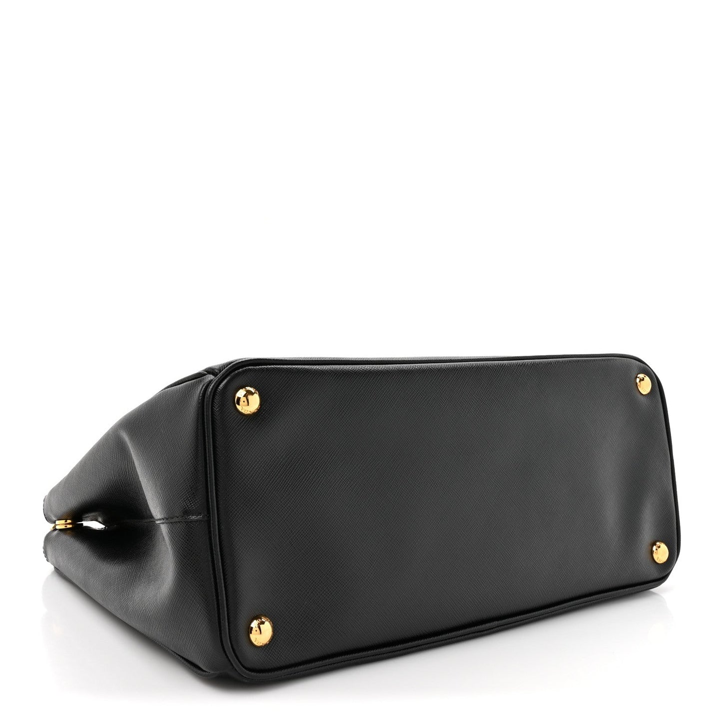 Saffiano Medium Galleria Double Zip Tote Black