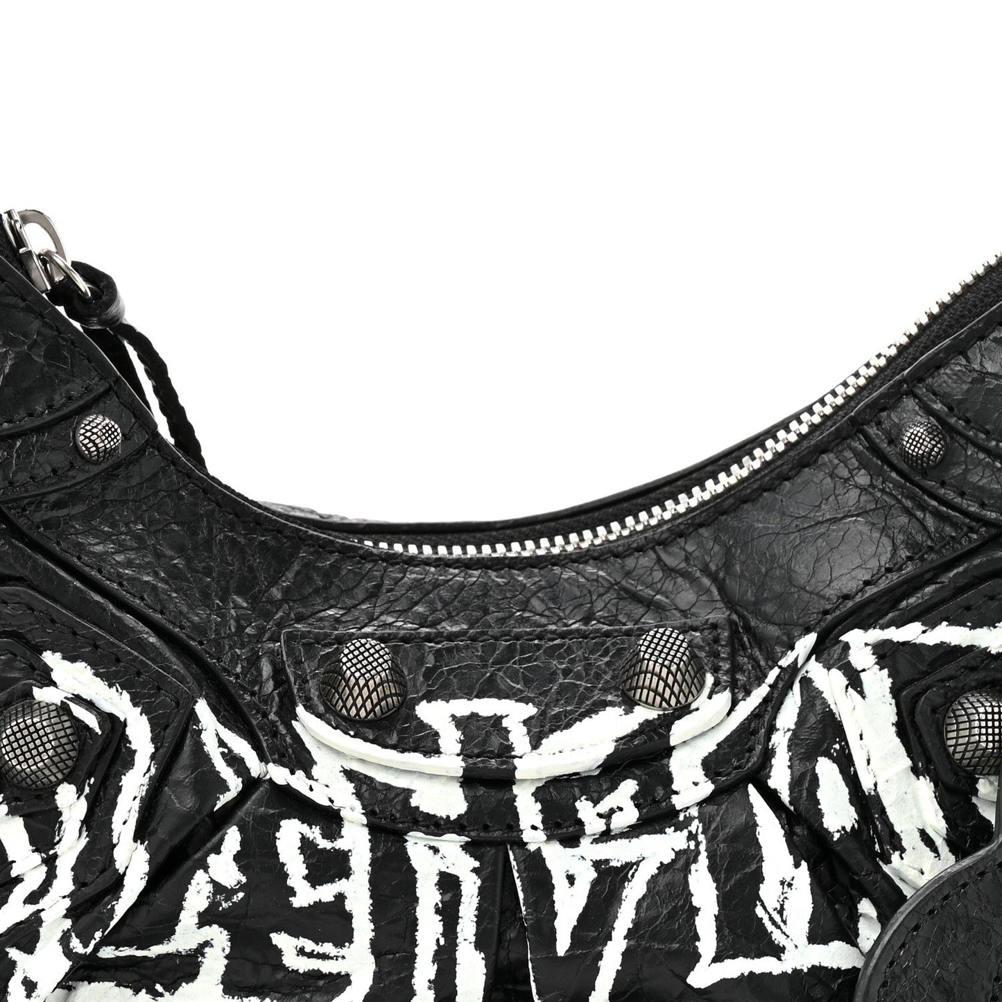 Agneau Arena Lunar New Year Graffiti Logo Le Cagole Shoulder Bag XS Black