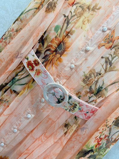 Zimmermann Afya Floral Belted Maxi Shirtdress Floral Chintz Print Cotton 347320