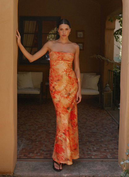 Carmen Maxi Dress - Sunset Floral