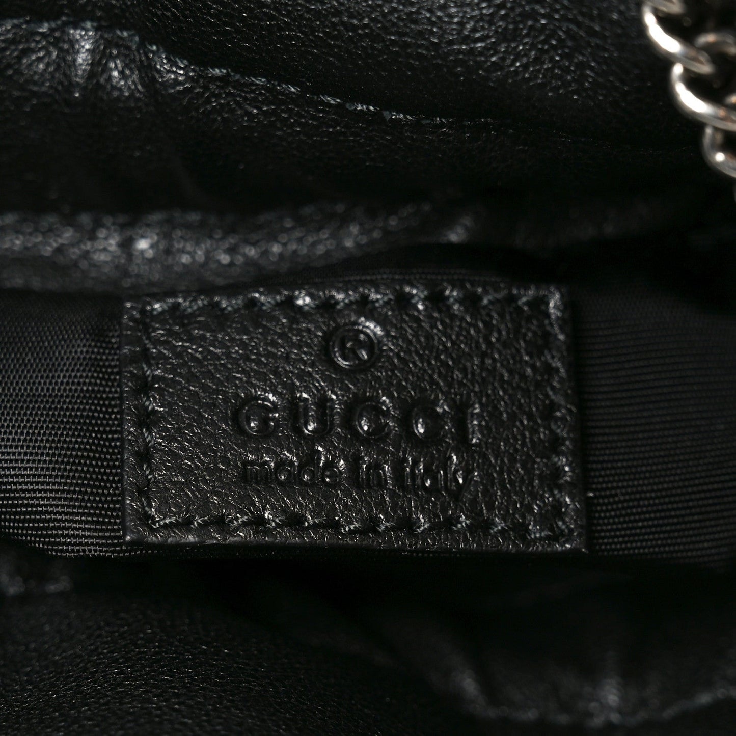 Sakai Be Green Calfskin Diagonal Stitched Mini Blondie Bucket Bag Black