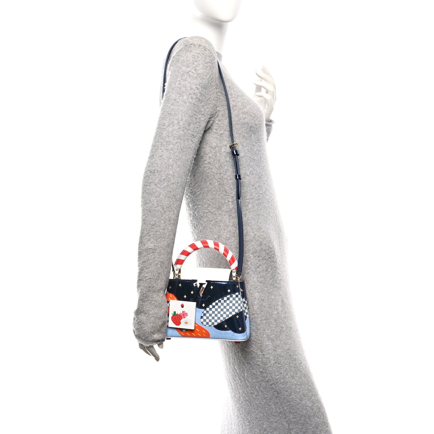 LV X ZIPING WANG Calfskin Patchwork Mini Artycapucines Multicolor