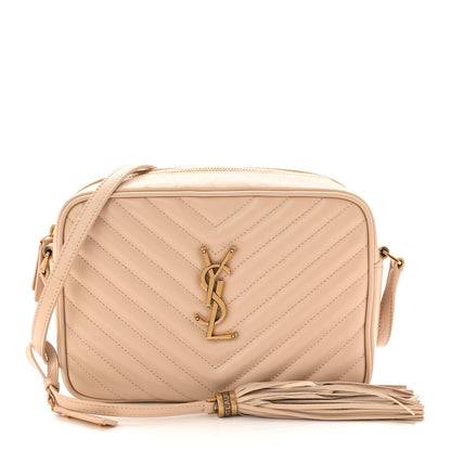 Calfskin Matelasse Monogram Lou Camera Bag Dark Beige