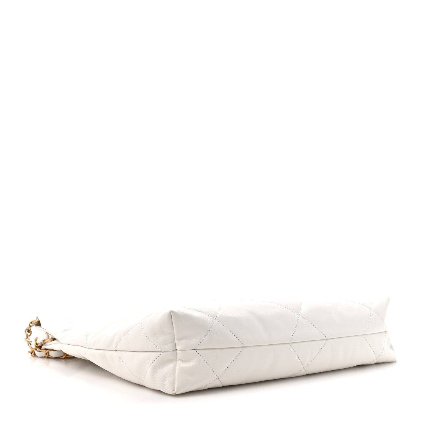 Shiny Calfskin Quilted Small Chanel 22 White