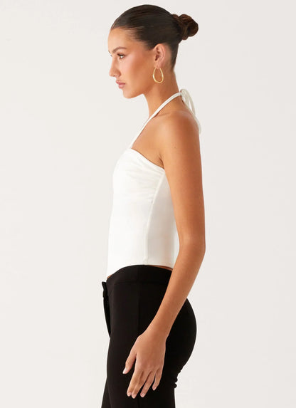 Good Thing Halter Top - White
