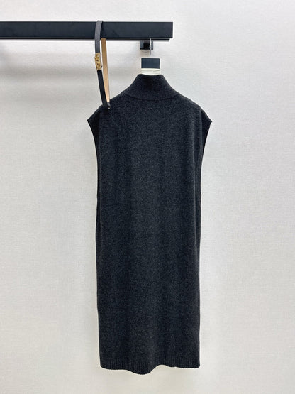 HERMES 25S SLEEVELESS CREW-NECK KNIT DRESS 306