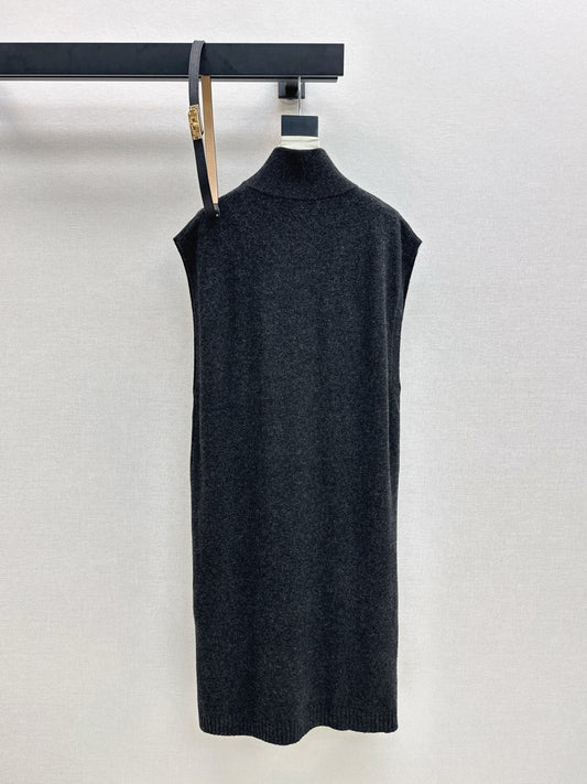 HERMES 25S SLEEVELESS CREW-NECK KNIT DRESS 306