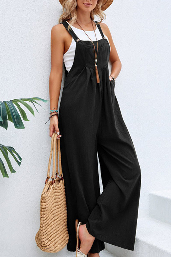 Mono casual con tirantes de color liso