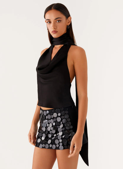 Catching Feelings Top - Black
