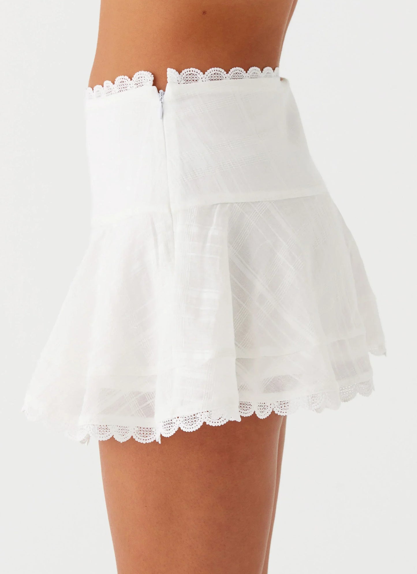 Hundred Percent Mini Skirt - White