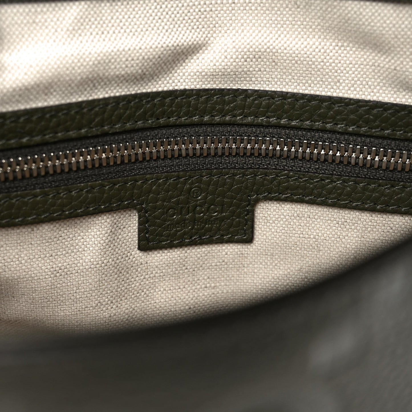 Piuma Calfskin Jumbo GG Embossed Double Buckle Medium Messenger Bag Dark Vintage Olive