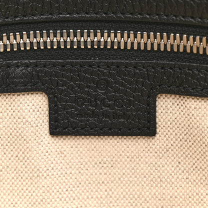 Piuma Calfskin Jumbo GG Embossed Medium Wristlet Messenger Bag Black