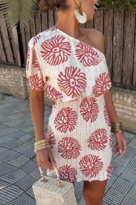 Vestido mini de tubo con estampado moderno de ondas 