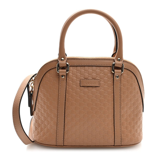 Soft Microguccissima Mini Dome Bag Camelia