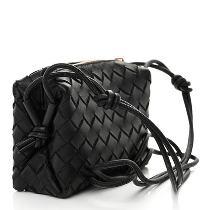 Nappa Intrecciato Mini Loop Camera Bag Black