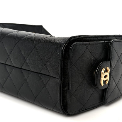 Caviar Quilted Mini Chanel 25 Handbag Black