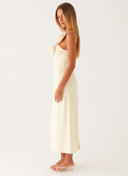 Sweetpea Midi Dress - Yellow