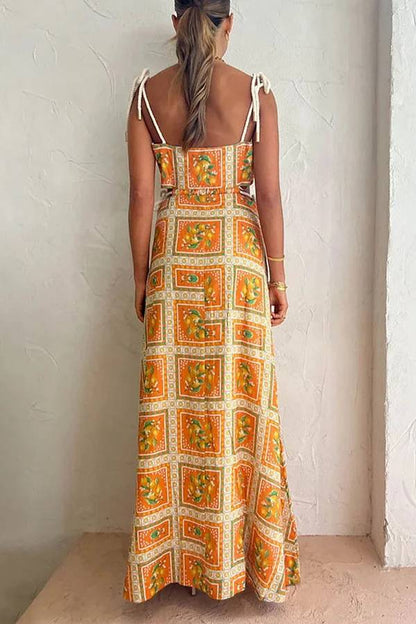 Vestido casual de verano con cordón