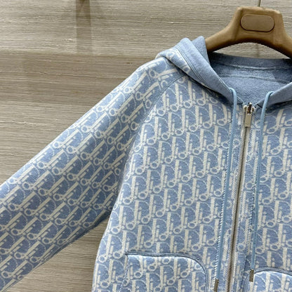 CD 25 Hooded Jacket Blue 2 Sides Cotton