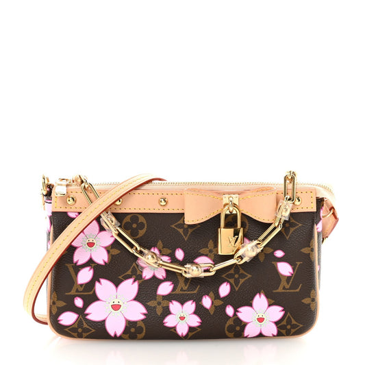 LV X TM Monogram Pochette Accessories Sakura Brown