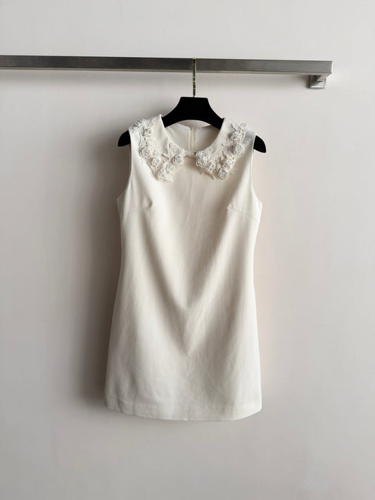 CC 26SS Sleeveless Dress White Polyester 352964