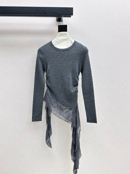MIUMIU LONG-SLEEVE KNIT TOP STYLE 820