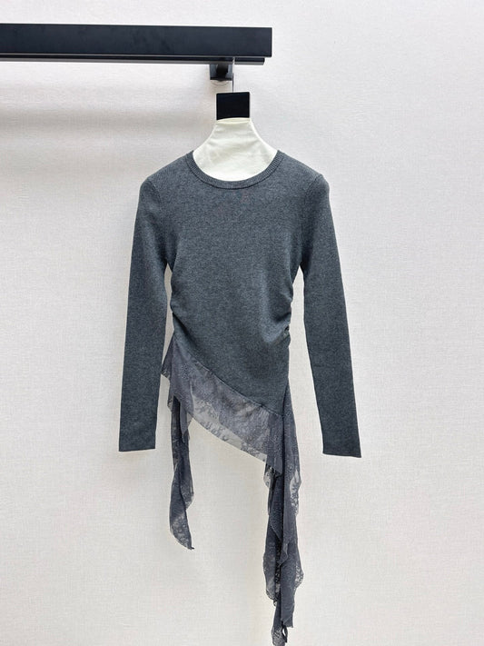 MIUMIU LONG-SLEEVE KNIT TOP STYLE 820